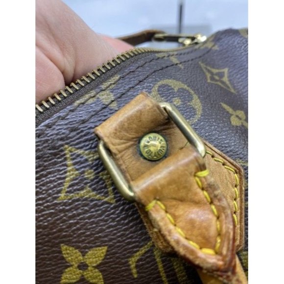 Louis Vuitton Speedy Brown Monogram Canvas Shoulder Bag - Picture 8 of 9